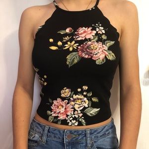 Scalloped Edge Crop Top
